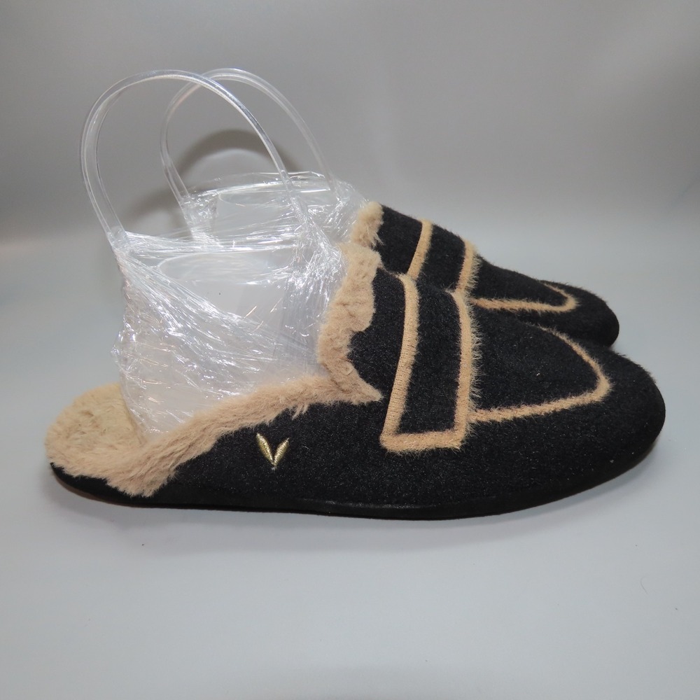 Vivaia Round Toe Fluffy Mules Slippers "Renee" Sz 8